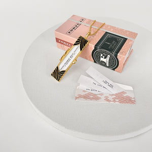 Deco Fortune Locket (Onyx) - Gold